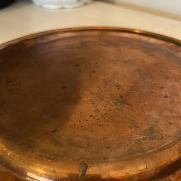 Antique Copper Plate 11” diameter - Picture 3 of 4